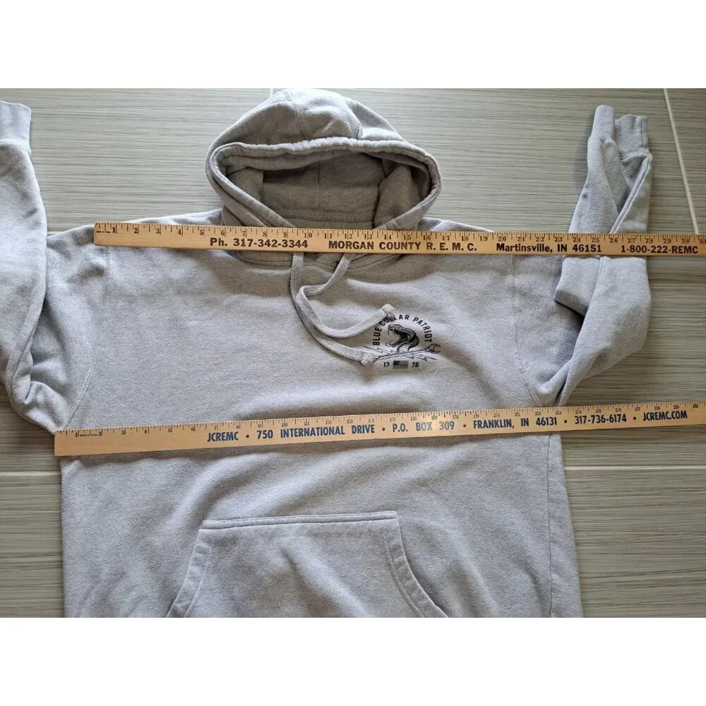 Howitzer Nothing Given Hoodie Sweatshirt Mens Size Large Gray Streetwear Grunge - Picture 7 of 8